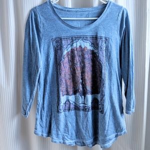 BOHO Lucky Brand Peacock top